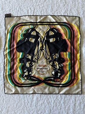 Hermes Silk Brides De Gala Shadow Scarf 45 Black